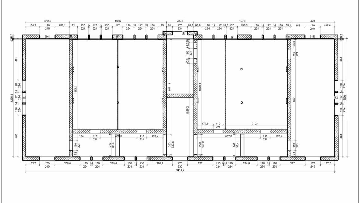 Erstellung der Grundrisse für Kammergebäude und Abteilungskaserne